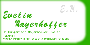 evelin mayerhoffer business card
